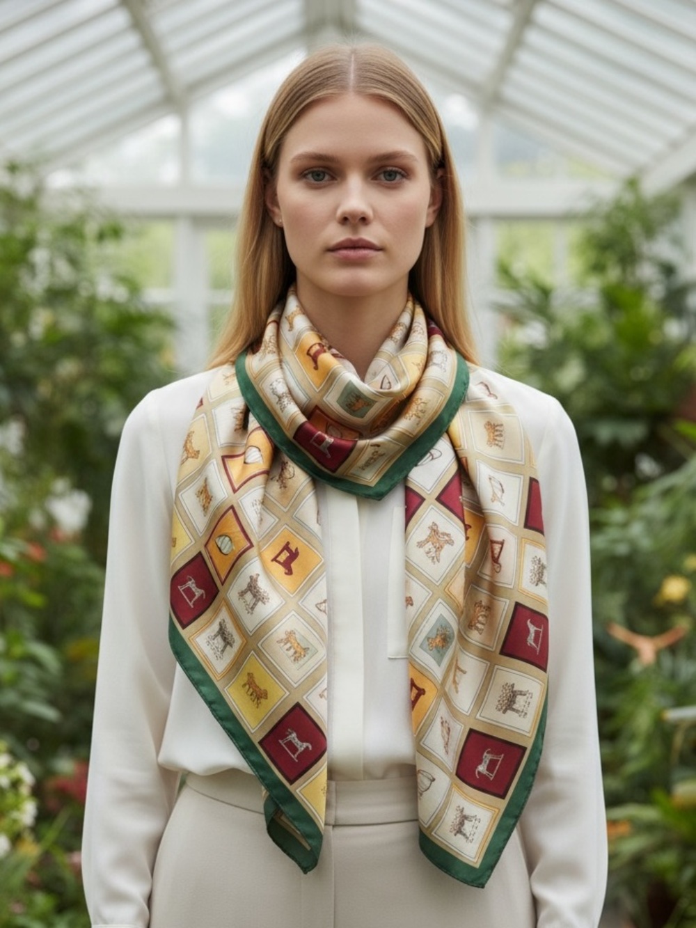 Beautiful chic horse print scarf